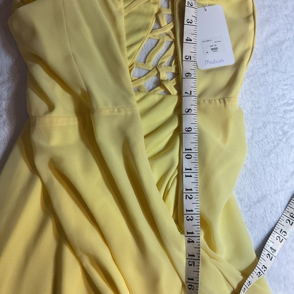 Sunny Yellow  Dress with Lattice Back - Picture 5 of 14